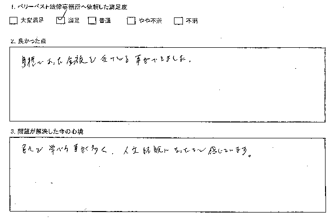 目標であった金額を受けとる事ができた